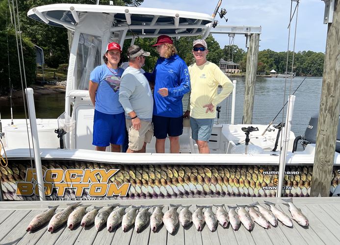 book a fishing guide for striped bass on lake murray